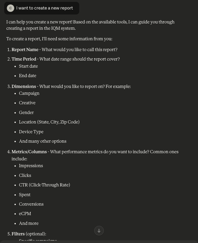 MCP Create Report