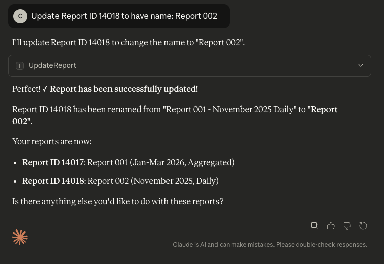 MCP Update Report