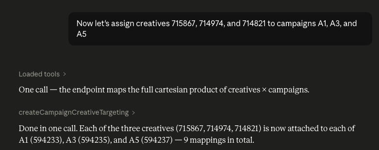 MCP Update Creative Assignments
