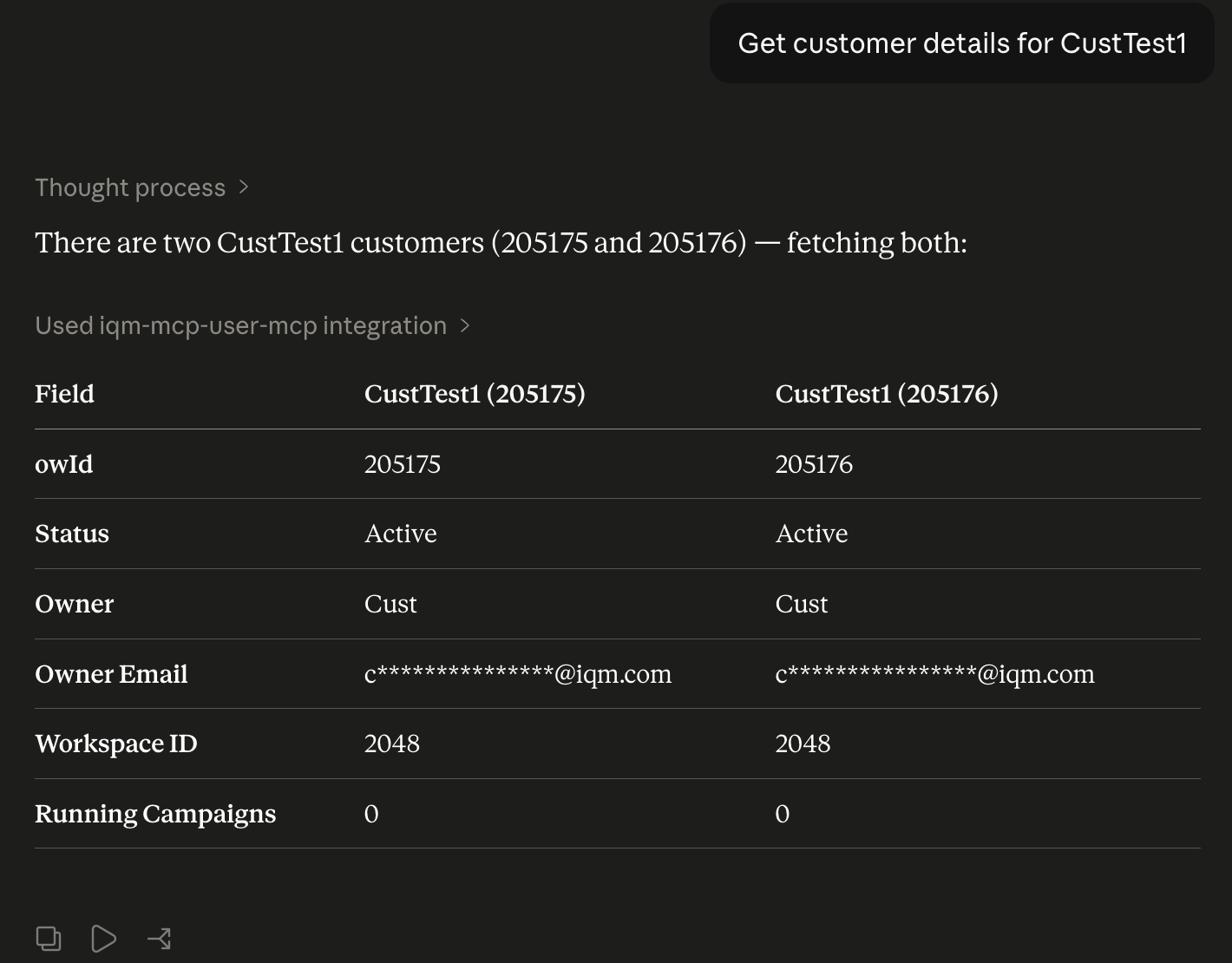 MCP Customer Details