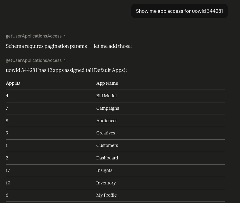 MCP User App Access