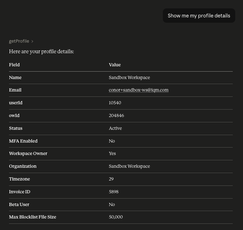 MCP Profile Details